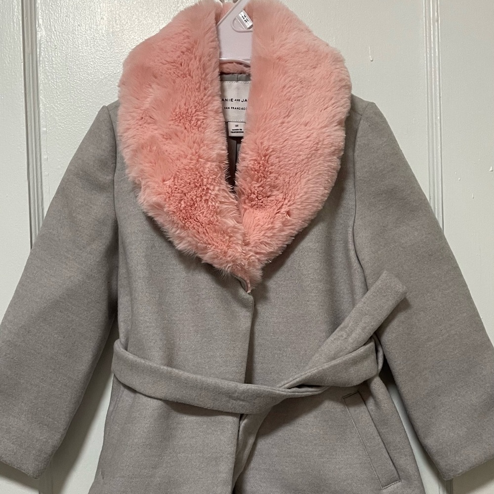 Janie and Jack faux fur coat